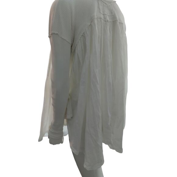 We The Free Women's XSmall Lyrical Tunic Henley Boho Oversized Asymmetrical - Picture 14 of 16